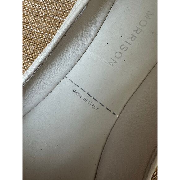 Sigerson Morrison White Gold Leather Ballerina Flats Size 9 Italy (Retail $579) - Picture 12 of 13